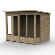 8x6 Forest 4LIfe Summerhouse Pressure Treated - isolated with doors closed