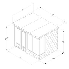 8x6 Forest 4LIfe Summerhouse Pressure Treated - dimensions