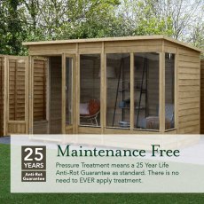 8x6 Forest 4LIfe Reverse Apex Summerhouse Pressure Treated - maintenance free