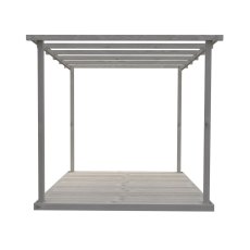 8 X 8 Shire Ivy Pergola Kit With Decking - Pressure Treated - isolated side view