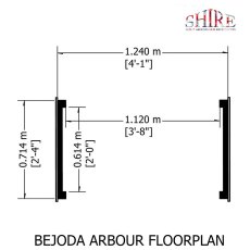 Shire Bejoda Garden Arch - Pressure Treated - floor plan