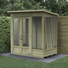 6x4 Forest Beckwood Pent Summerhouse with Double Doors - 25yr Guarantee - 1 opening window