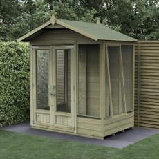 6ft x 4ft Forest Beckwood Summerhouse Pressure Treated - one window open