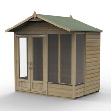 7ft x 5ft Forest Beckwood Summerhouse Pressure Treated - isolated with doors closed