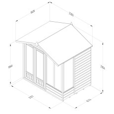 7ft x 5ft Forest Beckwood Summerhouse Pressure Treated - dimensions