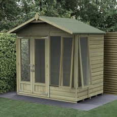 7ft x 5ft Forest Beckwood Summerhouse Pressure Treated - two opening windows