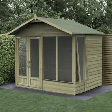 8x6 Forest Beckwood Apex Summerhouse with Double Doors - 25yr Guarantee - side opening window