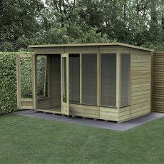 10x6 Forest Beckwood Pent Summerhouse with Double Doors - 25yr Guarantee - one window