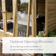 10x6 Forest Beckwood Pent Summerhouse with Double Doors - 25yr Guarantee - opening windows