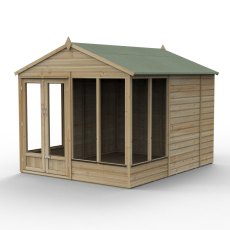 10ft x 8ft Forest Beckwood Summerhouse Pressure Treated - isolated with doors closed