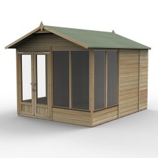 10ft x 8ft Forest Beckwood Summerhouse Pressure Treated - isolated with doors closed