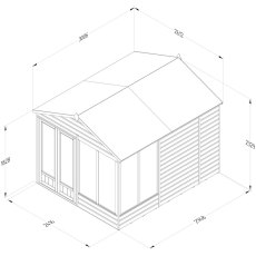 10ft x 8ft Forest Beckwood Summerhouse Pressure Treated - dimensions