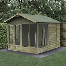10ft x 8ft Forest Beckwood Summerhouse Pressure Treated - two opening windows