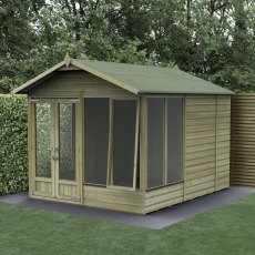 10ft x 8ft Forest Beckwood Summerhouse Pressure Treated - one opening window