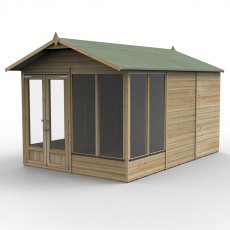 12ft x 8ft Forest Beckwood Summerhouse Pressure Treated - isolated with doors closed