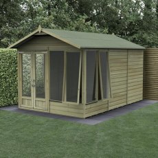 12ft x 8ft Forest Beckwood Summerhouse Pressure Treated - two opening windows