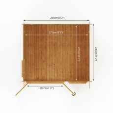 10x10 Mercia Pent Log Cabin in 19mm Logs - footprint