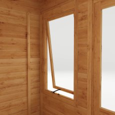 10x10 Mercia Pent Log Cabin in 19mm Logs - internal view