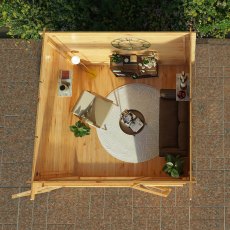 3m X 3m Mercia Elite Pent Log Cabin - 28mm Logs - in situ