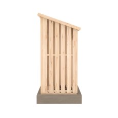 5x2 Shire Country Pent Log Store with Storage - Pressure Treated - in situ, log storage side