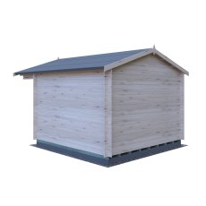 10Gx10 Shire Crinan Log Cabin (19mm Logs) - isolated back angle view