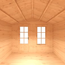 10Gx10 Shire Crinan Log Cabin (19mm Logs) - internal view