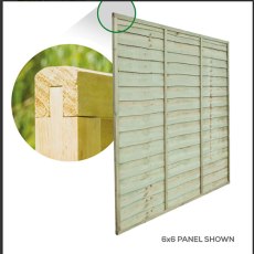 1.8m High Grange Superior Lap Fence Panel - Pressure Treated - strong joints