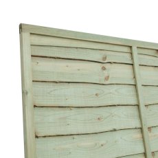 1.8m High Grange Superior Lap Fence Panel - Pressure Treated - close up of smooth lap finish