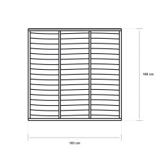1.8m High Grange Superior Lap Fence Panel - Pressure Treated  - dimensions