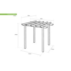 Grange Traditional Wooden Pergola 2.7m Posts - dimensions