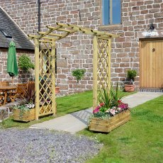 Grange Elite Portico Garden Arch - displayed in a pathway setting