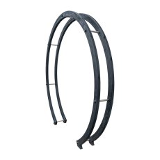 Grange Free Standing Flower Circle Garden Arch in Black - side elevation