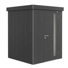 Biohort Neo 1A Metal Shed - Single Door - Metallic Dark Grey