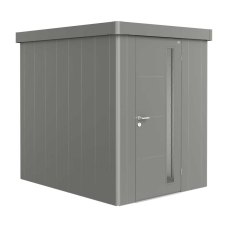 6x8 Biohort Neo 2A Metal Shed - Single Door in metallic quartz grey
