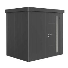 8x6 Biohort Neo 1B Metal Shed - Single Door in metallic dark grey