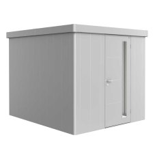 8x10 Biohort Neo 3B Metal Shed - Single Door in metallic silver