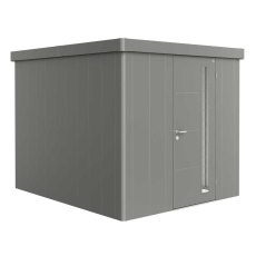 8x10 Biohort Neo 3B Metal Shed - Single Door in metallic quartz grey