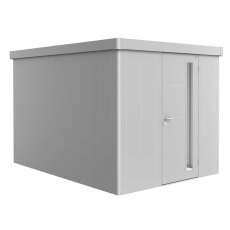 8x11 Biohort Neo 4B Metal Shed - Single Door in metallic silver