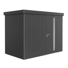10x6 Biohort Neo 1C Metal Shed - Single Door in metallic dark grey