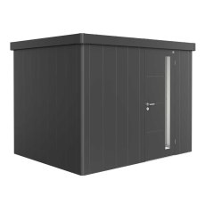 10x8 Biohort Neo 2C Metal Shed - Single Door in metallic dark grey