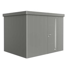 10x8 Biohort Neo 2C Metal Shed - Single Door in metallic quartz grey