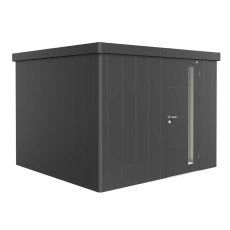 10x10 Biohort Neo 3C Metal Shed - Single Door in metallic dark grey