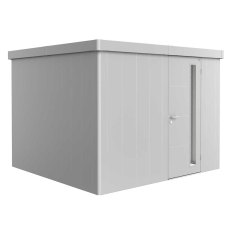 10x10 Biohort Neo 3C Metal Shed - Single Door in metallic silver