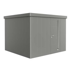 10x10 Biohort Neo 3C Metal Shed - Single Door in metallic quartz grey