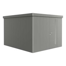 10x11 Biohort Neo 4C Metal Shed - Single Door in metallic quartz grey