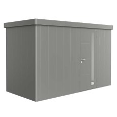 12x6 Biohort Neo 1D Metal Shed - Single Door in metallic quartz grey
