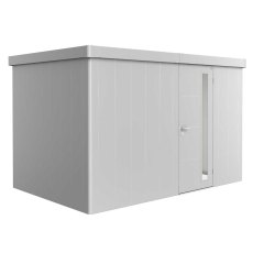 12x8 Biohort Neo 2D Metal Shed - Single Door in metallic silver