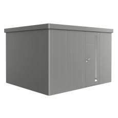 12x10 Biohort Neo 3D Metal Shed - Single Door in metallic quartz grey