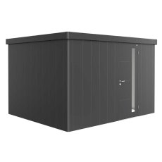 12x10 Biohort Neo 3D Metal Shed - Single Door in metallic dark grey