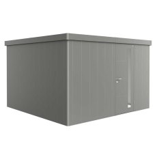 12x12 Biohort Neo 4D Metal Shed - Single Door in metallic quartz grey